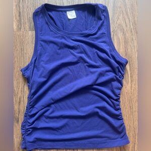 Athleta Purple/Blue Ruched Racerback Tank Top